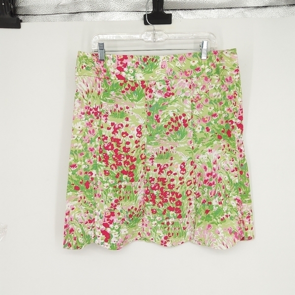 RAFAEL FLORAL SCALLOPED BOTTOM SKIRT. SIZE 14 - Picture 1 of 6